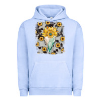 Pigment Grape Ice cowhide sunflower gemstone bull skull Urban Hoodie - JahusDesignShop