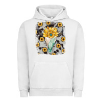 Pigment Lunar Rock cowhide sunflower gemstone bull skull Urban Hoodie - JahusDesignShop