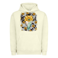 Pigment Pistachio cowhide sunflower gemstone bull skull Urban Hoodie - JahusDesignShop