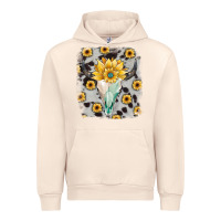Sandshell cowhide sunflower gemstone bull skull Urban Hoodie - JahusDesignShop