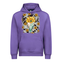 Tulip cowhide sunflower gemstone bull skull Urban Hoodie - JahusDesignShop