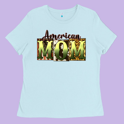 American Mom Mother's Day Ladies Tee Designed By Cowgirlartshop