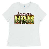 White American Mom Mother's Day Ladies Tee - CowGirlArtShop