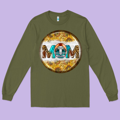 American Football Round Earrings Long Sleeve Tee Designed By Bundleandbundleshop