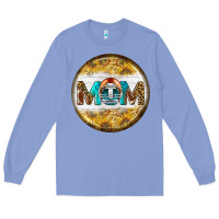Colony Blue american football round earrings Long Sleeve Tee - BundleAndBundleShop