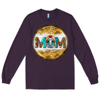 Plum american football round earrings Long Sleeve Tee - BundleAndBundleShop