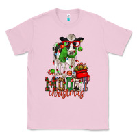 Bubblegum Pink mooey christmas holstein cow Classic Tee - CowGirlArtShop