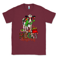 Burgundy mooey christmas holstein cow Classic Tee - CowGirlArtShop