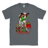 Charcoal Heather mooey christmas holstein cow Classic Tee - CowGirlArtShop