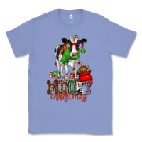 Colony Blue mooey christmas holstein cow Classic Tee - CowGirlArtShop