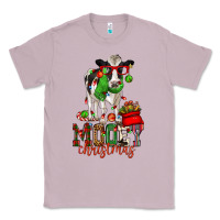 Lilac mooey christmas holstein cow Classic Tee - CowGirlArtShop