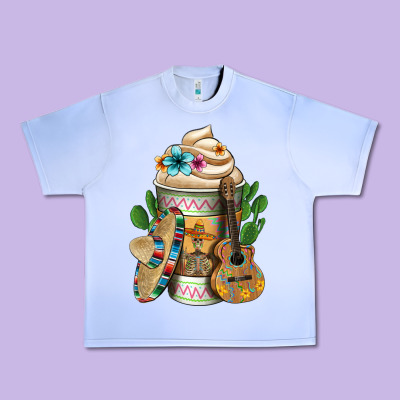 Mexican Hot Coffee Cup Urban Heavy Tee Designed By Fadigitalartstudio
