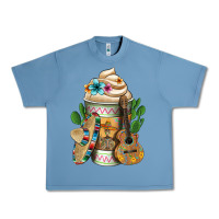 Pebble Blue Mexican Hot Coffee Cup Urban Heavy Tee - FaDigitalArtStudio