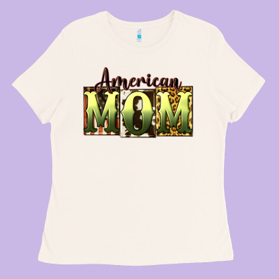 American Mom Mother's Day Ladies Tee Designed By Cowgirlartshop