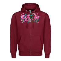 Burgundy cancer faith cross Zipper Hoodie - AdoDesignShop