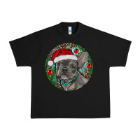 Black Frenchie Christmas Urban Heavy Tee - RanaPortraitStore