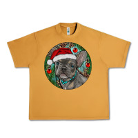 Peanut Butter Frenchie Christmas Urban Heavy Tee - RanaPortraitStore