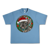 Pebble Blue Frenchie Christmas Urban Heavy Tee - RanaPortraitStore