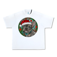 White Frenchie Christmas Urban Heavy Tee - RanaPortraitStore