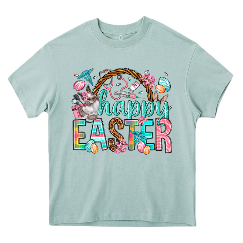 Happy Easter Nurse Easter Day Heavy Core Tee by HowdyJamesFarm | Teevron