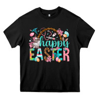 Black Happy Easter Nurse Easter Day Heavy Core Tee - HowdyJamesFarm