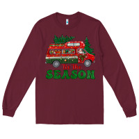 Burgundy christmas 'tis the season Long Sleeve Tee - BundleAndBundleShop