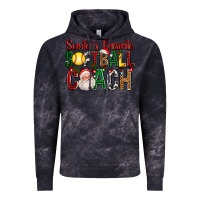 Cloud Black Santa's Favorite Softball Coach For Christmas Vintage Hoodie - FaDigitalArtStudio