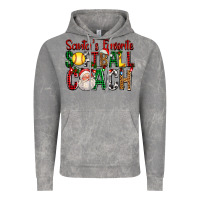 Cloud Rock Santa's Favorite Softball Coach For Christmas Vintage Hoodie - FaDigitalArtStudio