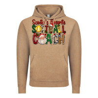 Vintage Coffee Santa's Favorite Softball Coach For Christmas Vintage Hoodie - FaDigitalArtStudio