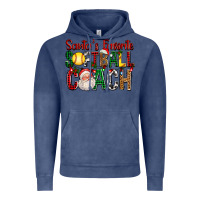 Vintage Denim Santa's Favorite Softball Coach For Christmas Vintage Hoodie - FaDigitalArtStudio