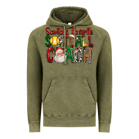Vintage Olive Santa's Favorite Softball Coach For Christmas Vintage Hoodie - FaDigitalArtStudio