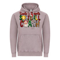 Vintage Zinc Santa's Favorite Softball Coach For Christmas Vintage Hoodie - FaDigitalArtStudio