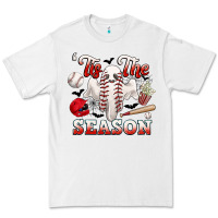 White tis the season baseball halloween Premium Tee - CowGirlArtShop