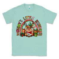 Seafoam mommys little reindeer christmas Classic Tee - CowGirlArtShop