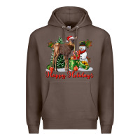 Coffee happy holidays baby deer Premium Hoodie - LillyAllenDesigns