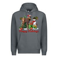Rock happy holidays baby deer Premium Hoodie - LillyAllenDesigns