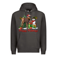 Smoke happy holidays baby deer Premium Hoodie - LillyAllenDesigns