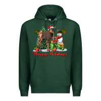 Sports Green happy holidays baby deer Premium Hoodie - LillyAllenDesigns