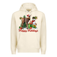 Tofu happy holidays baby deer Premium Hoodie - LillyAllenDesigns