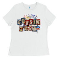 White Cousin crew 4th of july Ladies Tee - CowGirlArtShop