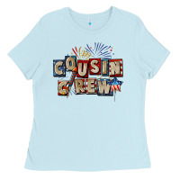 Baby Blue Cousin crew 4th of july Ladies Tee - CowGirlArtShop