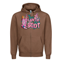 Chestnut give the cancer boot Zipper Hoodie - AdoDesignShop