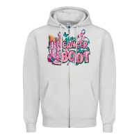 Dove Grey give the cancer boot Zipper Hoodie - AdoDesignShop