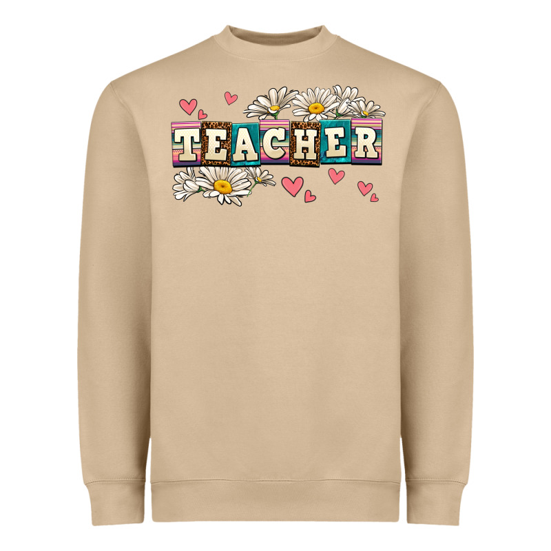 Daisy Teacher Heavyweight Sweatshirt by AdoDesignShop | Teevron