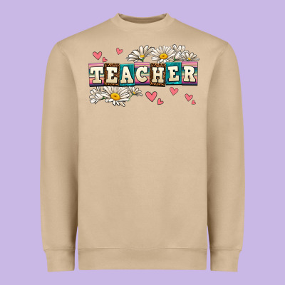 Daisy Teacher Heavyweight Sweatshirt Designed By Adodesignshop