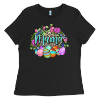 Black Easter Mama Happy Easter Day Ladies Tee - CowGirlArtShop