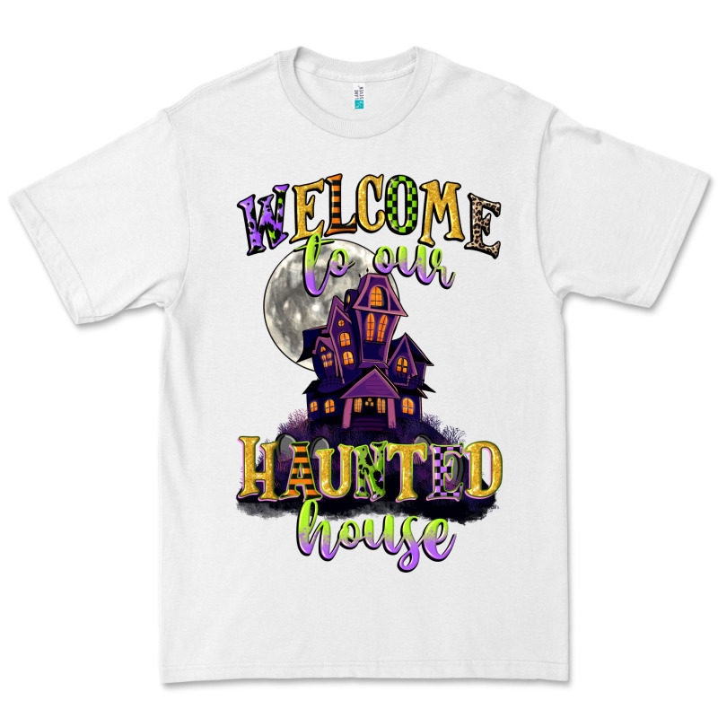 Welcome To Our Haunted House Premium Tee by CowGirlArtShop | Teevron