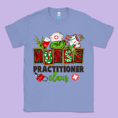 Nurse Practitioner Claus Classic Tee Designed By Cowgirlartshop