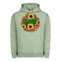 Pigment Oil Green leopard cactus sunflower Urban Hoodie - JahusDesignShop