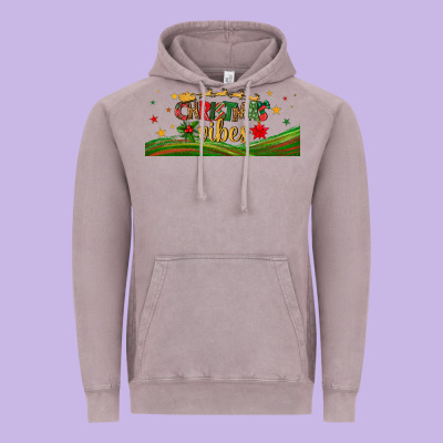 Christmas Vibes Libbey Glass Vintage Hoodie Designed By Bundleandbundleshop